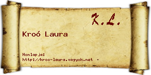 Kroó Laura névjegykártya